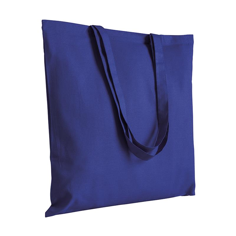 shopper in cotone viola senza soffietti manici cotone